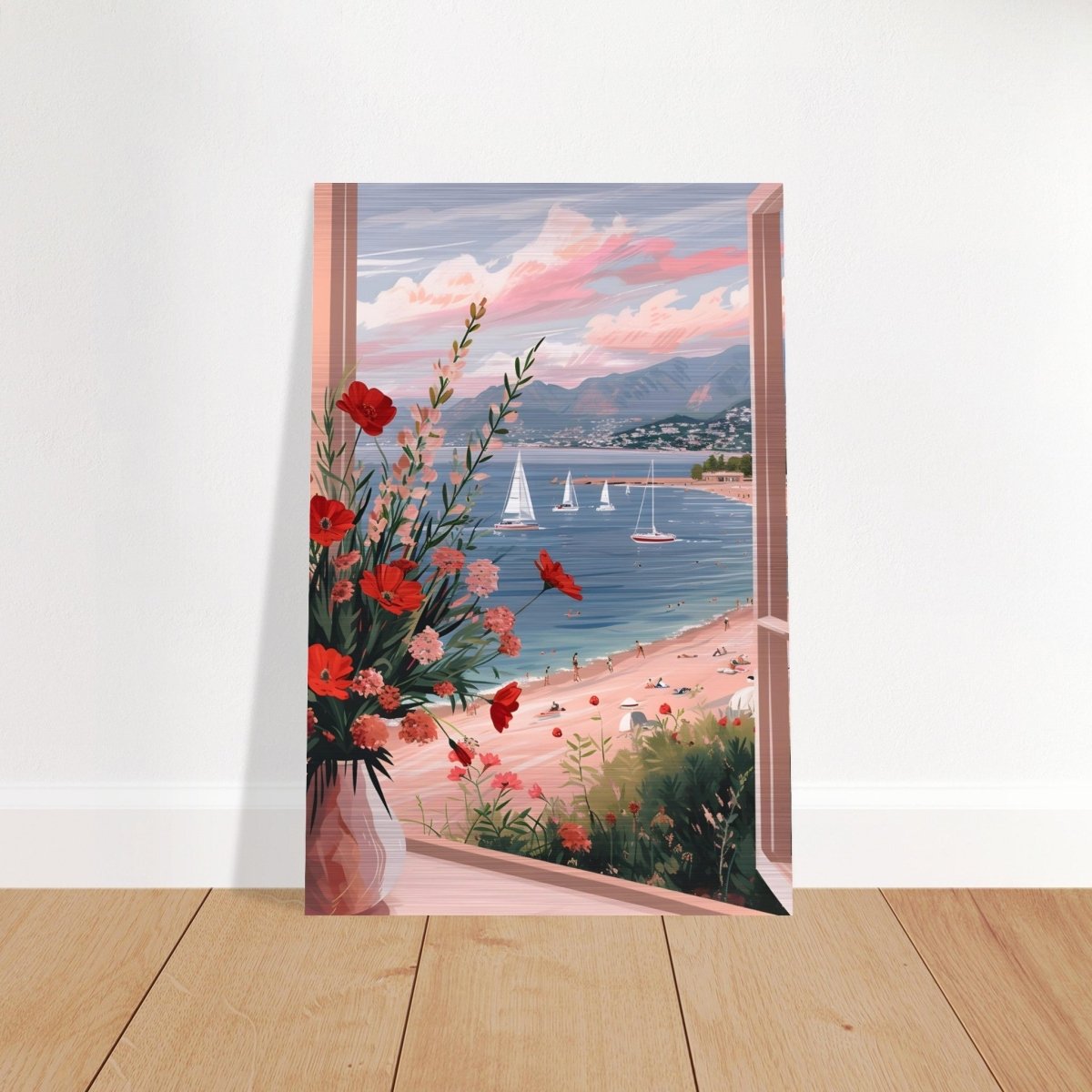 Sunset by the Bay | Contemporary Impressionism Wall art print - 50x75 cm / 20x30″ - Brushed Aluminum Print - 