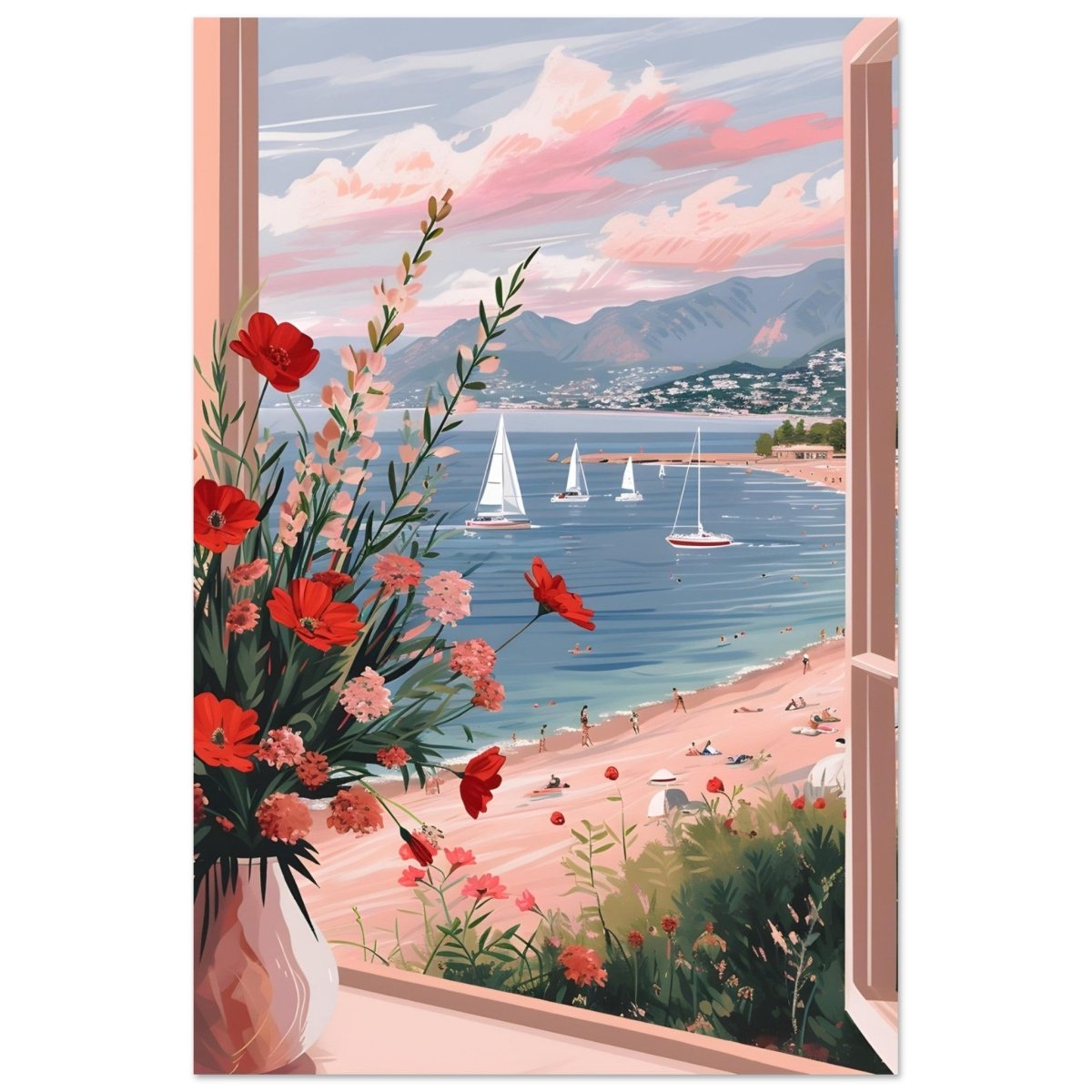 Sunset by the Bay | Contemporary Impressionism Wall art print - 30x45 cm / 12x18″ - Aluminum Print - 