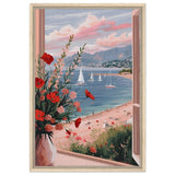Sunset by the Bay | Contemporary Impressionism Wall art print - 50x75 cm / 20x30″ - Framed Canvas - Wood frame