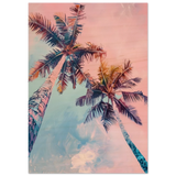 “Sunset Palms” | Wall Art Print - Wood Prints - 70x100 cm / 28x40″ - 