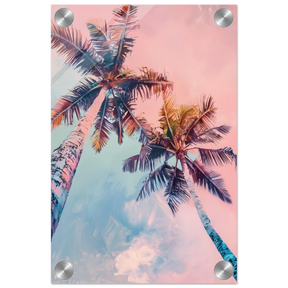 “Sunset Palms” | Wall Art Print - Acrylic Print - 20x30 cm / 8x12″ - 