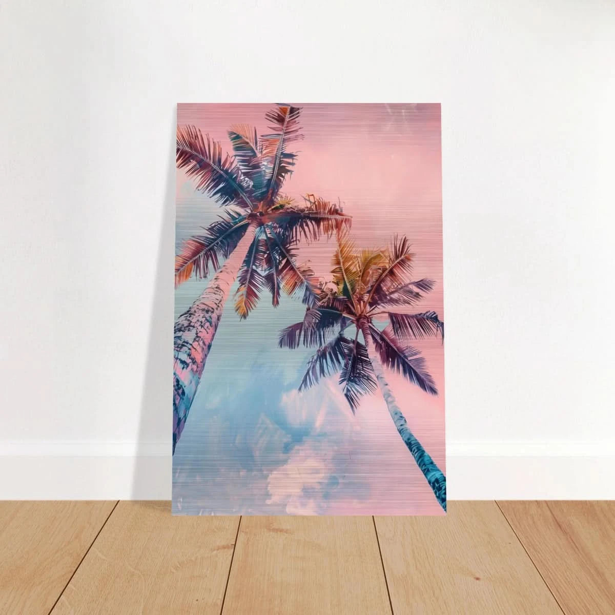 “Sunset Palms” | Wall Art Print - Brushed Aluminum Print - 50x75 cm / 20x30″ - 