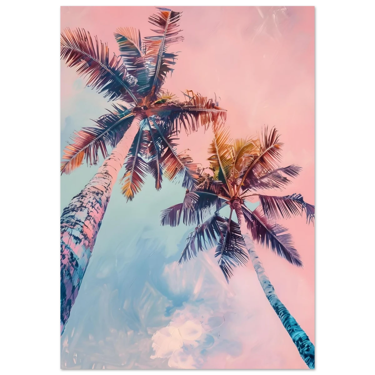 “Sunset Palms” | Wall Art Print - Fine Art Poster - 70x100 cm / 28x40″ - 