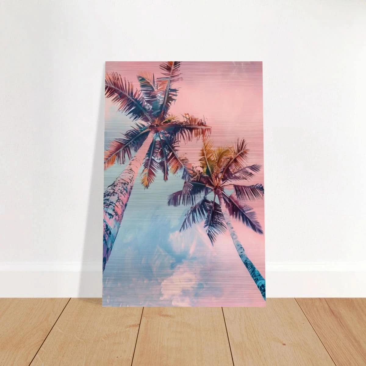 “Sunset Palms” | Wall Art Print - Brushed Aluminum Print - 40x60 cm / 16x24″ - 