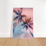 “Sunset Palms” | Wall Art Print - Brushed Aluminum Print - 40x60 cm / 16x24″ - 
