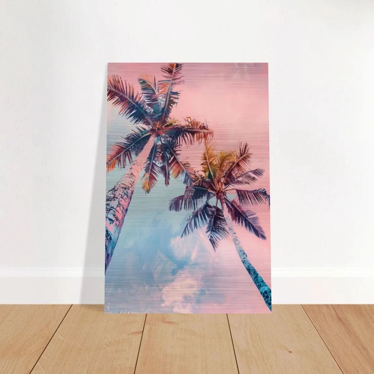 “Sunset Palms” | Wall Art Print - Brushed Aluminum Print - 20x30 cm / 8x12″ - 