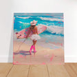Surfboard & Stetson | Modern Surrealist Art print - Brushed Aluminum Print - 30x30 cm / 12x12″ - 