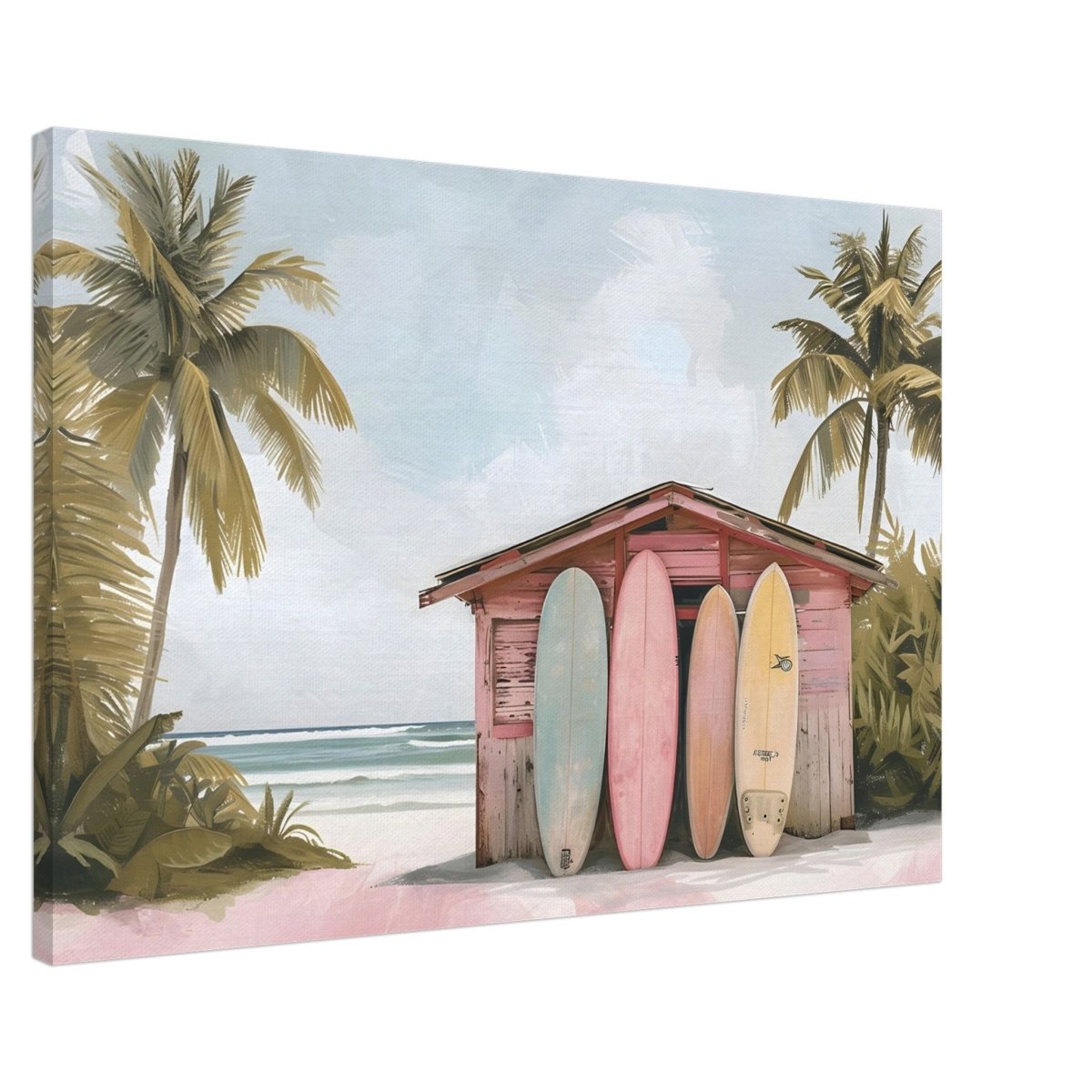 Surfside Retreat | Modern Coastal Wall art Print - Canvas - 60x90 cm / 24x36″ - 