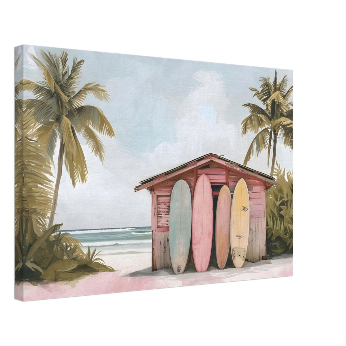 Surfside Retreat | Modern Coastal Wall art Print - Canvas - 40x60 cm / 16x24″ - 