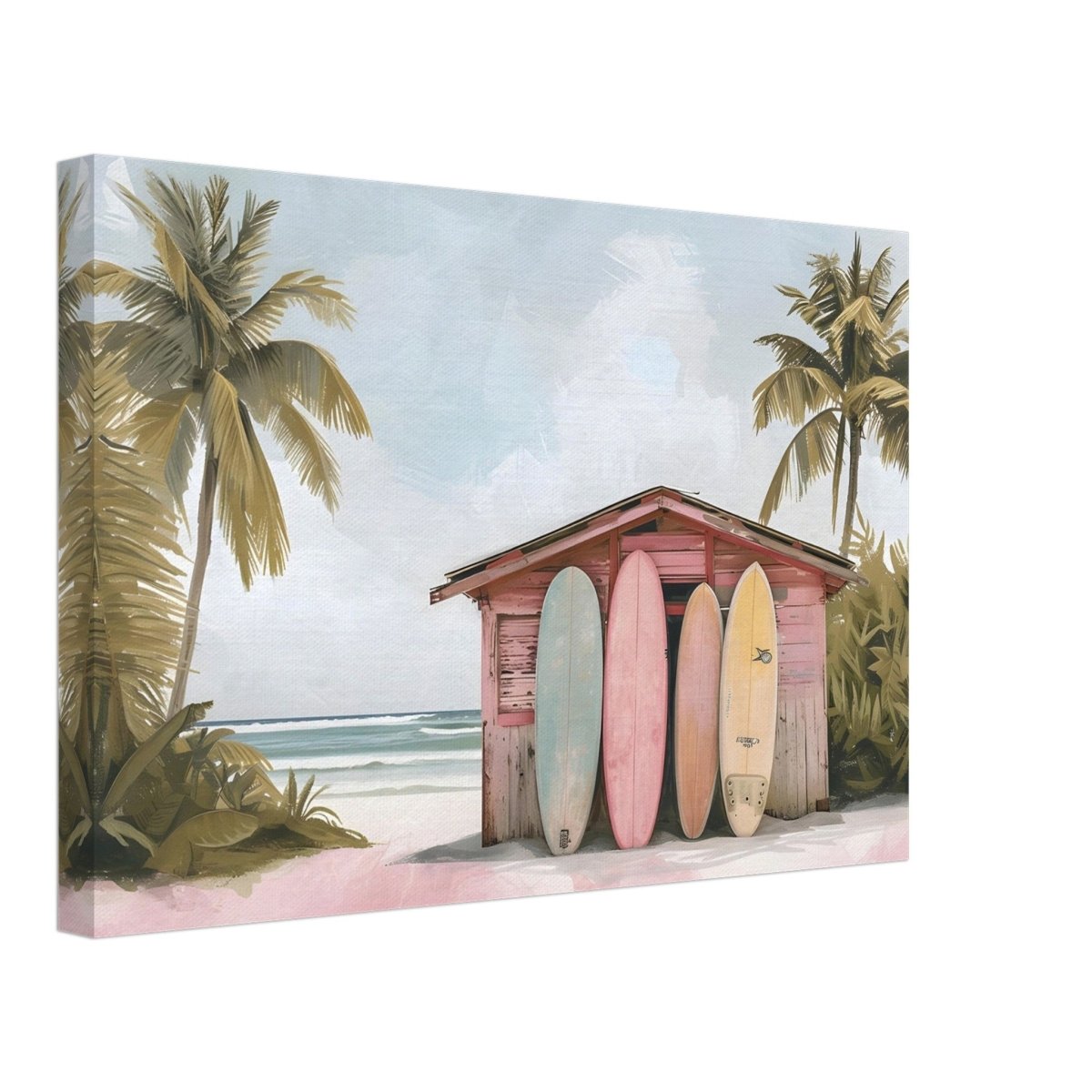 Surfside Retreat | Modern Coastal Wall art Print - Canvas - 30x45 cm / 12x18″ - 