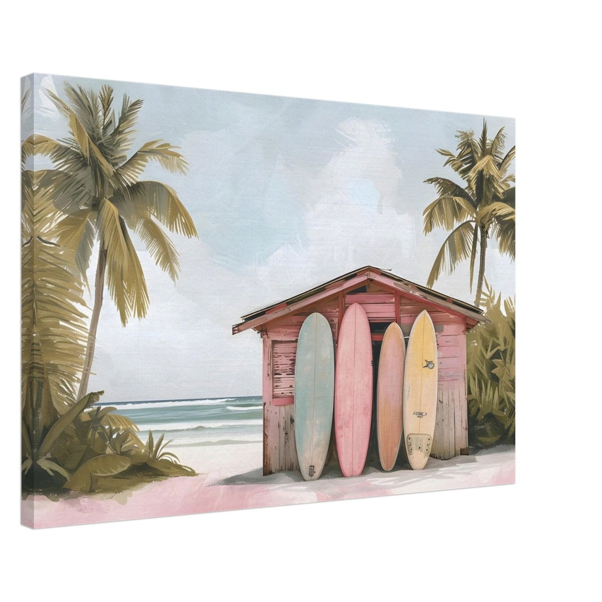 Surfside Retreat | Modern Coastal Wall art Print - Canvas - 50x75 cm / 20x30″ - 