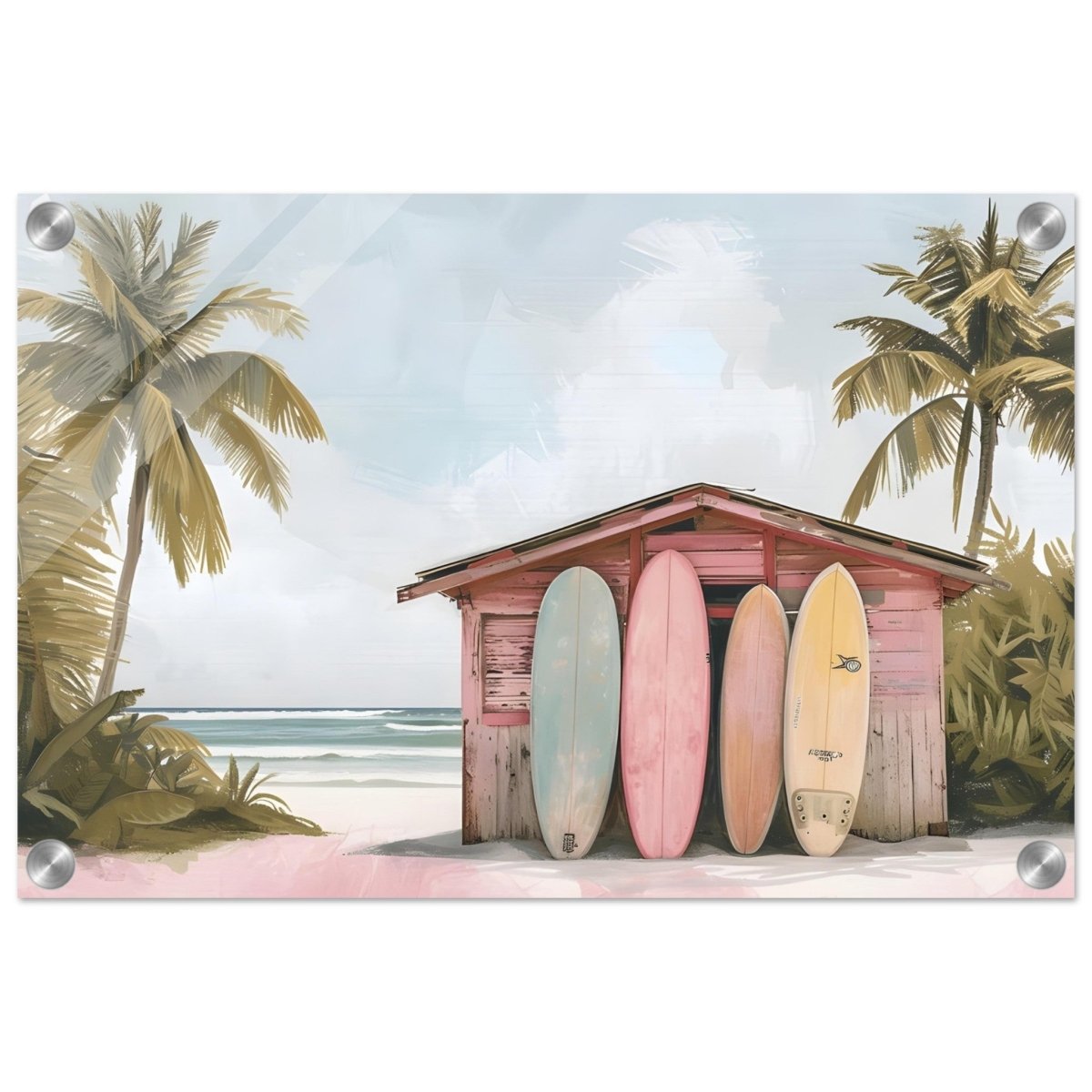 Surfside Retreat | Modern Coastal Wall art Print - Acrylic Print - 30x45 cm / 12x18″ - 
