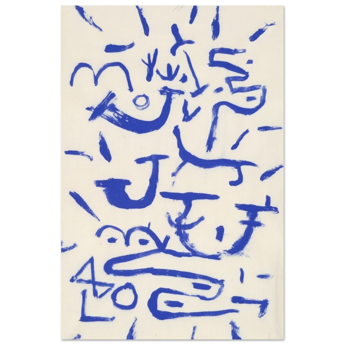 Surrealist Abstract Art Kriechendes und Baumendes (Creeper and Climber) by Paul Klee 1937 - Aluminum Print - 40x60 cm / 16x24″ - 