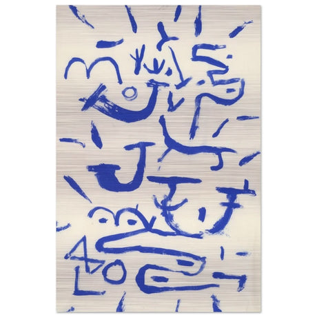 Surrealist Abstract Art Kriechendes und Baumendes (Creeper and Climber) by Paul Klee 1937 - Brushed Aluminum Print - 30x45 cm / 12x18″ - 