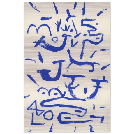 Surrealist Abstract Art Kriechendes und Baumendes (Creeper and Climber) by Paul Klee 1937 - Brushed Aluminum Print - 50x75 cm / 20x30″ - 