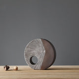 Sweeping Silver Resin Vase – Modern Abstract Floor & Table Décor - C - 