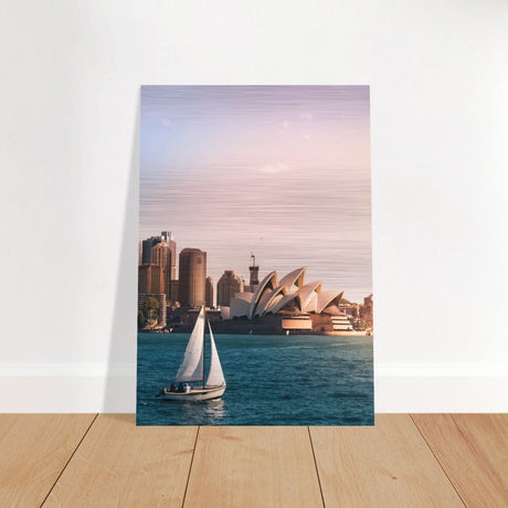 Sydney Opera House Portrait Canvas Print - Brushed Aluminum Print - 70x100 cm / 28x40″ - 