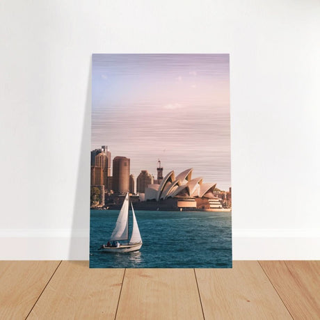 Sydney Opera House Portrait Canvas Print - Brushed Aluminum Print - 30x45 cm / 12x18″ - 