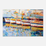 “Symphony of Sails” – Vibrant Reflections in a Seaside Dream | Wall art - Aluminum Print - 30x45 cm / 12x18″ - 