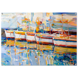 “Symphony of Sails” – Vibrant Reflections in a Seaside Dream | Wall art - Acrylic Print - 70x100 cm / 28x40″ - 