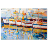 “Symphony of Sails” – Vibrant Reflections in a Seaside Dream | Wall art - Acrylic Print - 60x90 cm / 24x36″ - 