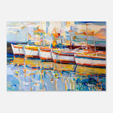 “Symphony of Sails” – Vibrant Reflections in a Seaside Dream | Wall art - Aluminum Print - 70x100 cm / 28x40″ - 
