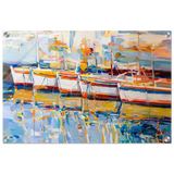 “Symphony of Sails” – Vibrant Reflections in a Seaside Dream | Wall art - Acrylic Print - 40x60 cm / 16x24″ - 
