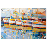 “Symphony of Sails” – Vibrant Reflections in a Seaside Dream | Wall art - Acrylic Print - 30x45 cm / 12x18″ - 