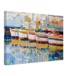 “Symphony of Sails” – Vibrant Reflections in a Seaside Dream | Wall art - Canvas - 30x45 cm / 12x18″ - 