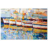 “Symphony of Sails” – Vibrant Reflections in a Seaside Dream | Wall art - Fine Art Poster - 30x45 cm / 12x18″ - 