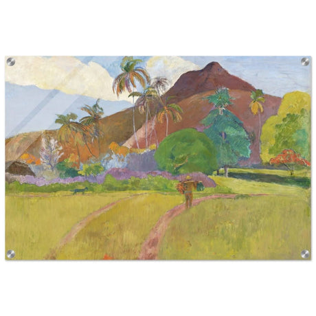 Tahitian Landscape (1891) by Paul Gauguin | Vintage Nature wall art print - Acrylic Print - 50x75 cm / 20x30″ - 