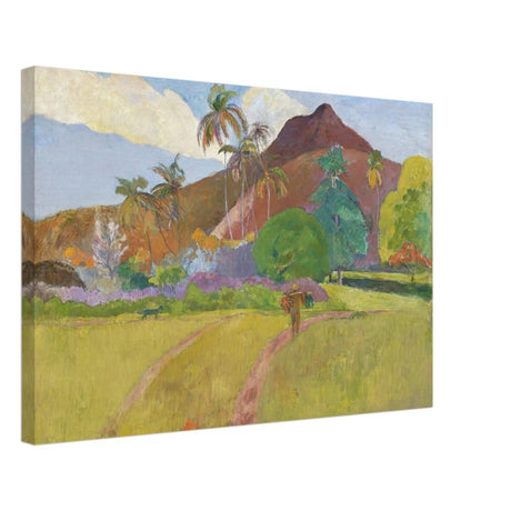 Tahitian Landscape (1891) by Paul Gauguin | Vintage Nature wall art print - Canvas - 40x60 cm / 16x24″ - 