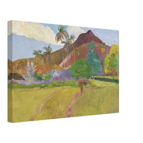 Tahitian Landscape (1891) by Paul Gauguin | Vintage Nature wall art print - Canvas - 30x45 cm / 12x18″ - 