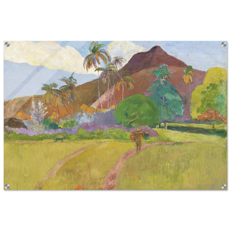 Tahitian Landscape (1891) by Paul Gauguin | Vintage Nature wall art print - Acrylic Print - 60x90 cm / 24x36″ - 