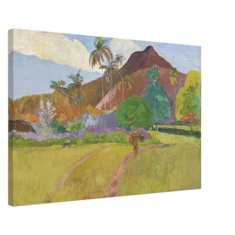 Tahitian Landscape (1891) by Paul Gauguin | Vintage Nature wall art print - Canvas - 50x75 cm / 20x30″ - 