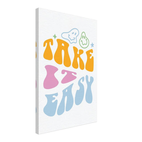 Take it Easy | Motivational Pop art wall art print - Canvas - 40x60 cm / 16x24″ - 
