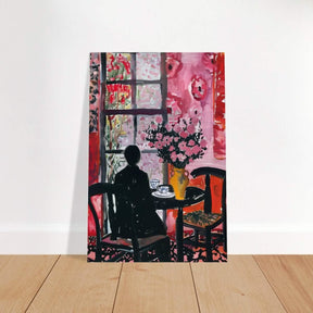 Tea by the Garden | Contemporary Impressionism | wall art print - Brushed Aluminum Print - 30x45 cm / 12x18″ - 