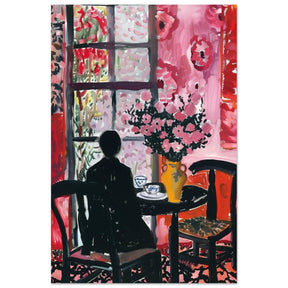 Tea by the Garden | Contemporary Impressionism | wall art print - Aluminum Print - 30x45 cm / 12x18″ - 