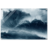 "Tempest Surge" – Monochrome Ocean Wave Wall Art Print - Acrylic Print - 50x75 cm / 20x30″ - 