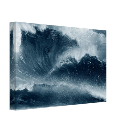 "Tempest Surge" – Monochrome Ocean Wave Wall Art Print - Canvas - 20x30 cm / 8x12″ - 