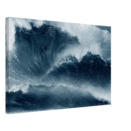 "Tempest Surge" – Monochrome Ocean Wave Wall Art Print - Canvas - 40x60 cm / 16x24″ - 