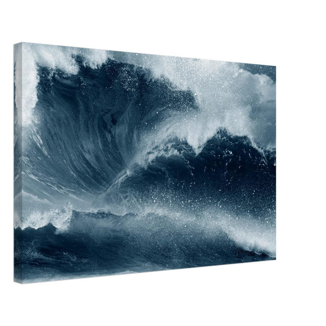 "Tempest Surge" – Monochrome Ocean Wave Wall Art Print - Canvas - 40x60 cm / 16x24″ - 