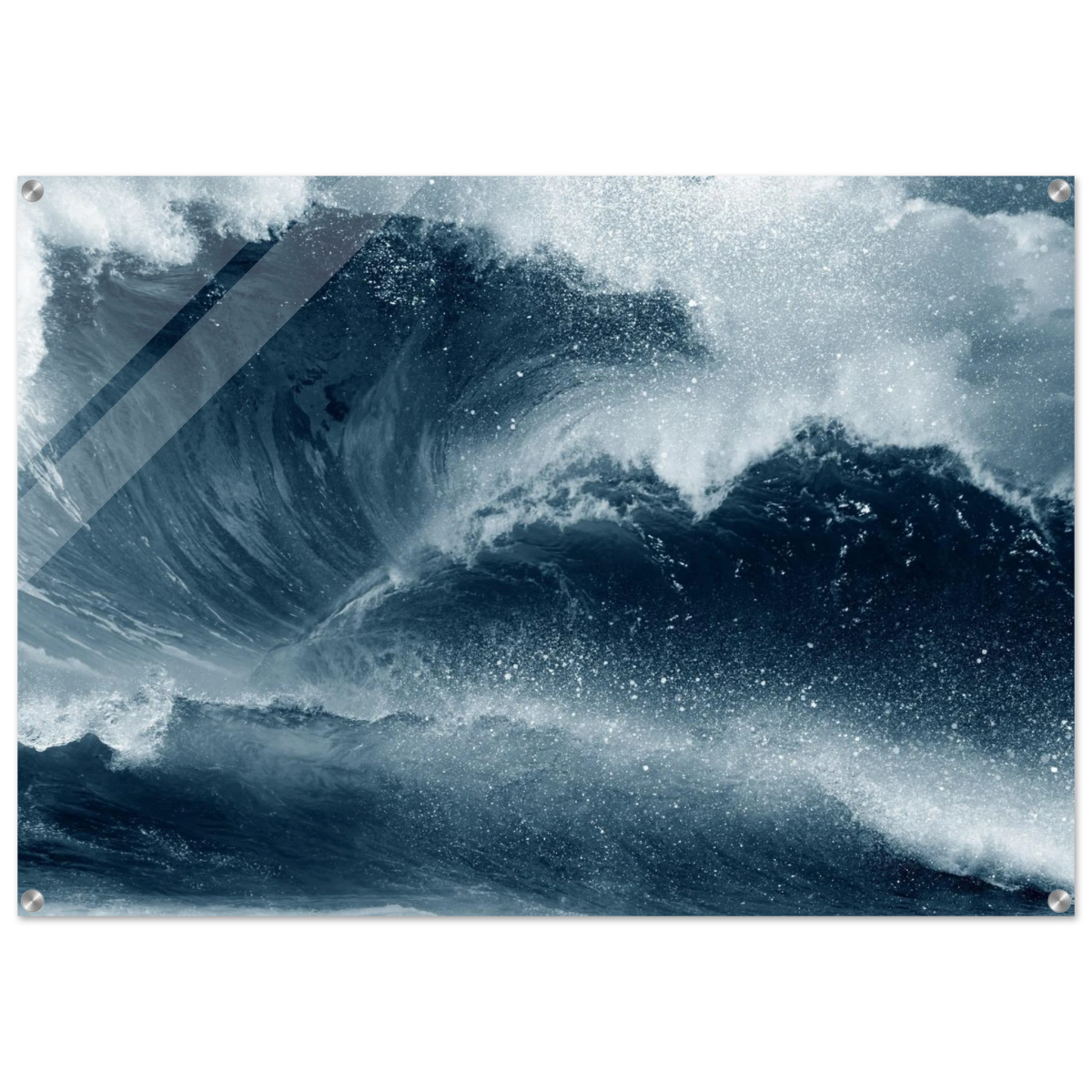 "Tempest Surge" – Monochrome Ocean Wave Wall Art Print - Acrylic Print - 70x100 cm / 28x40″ - 