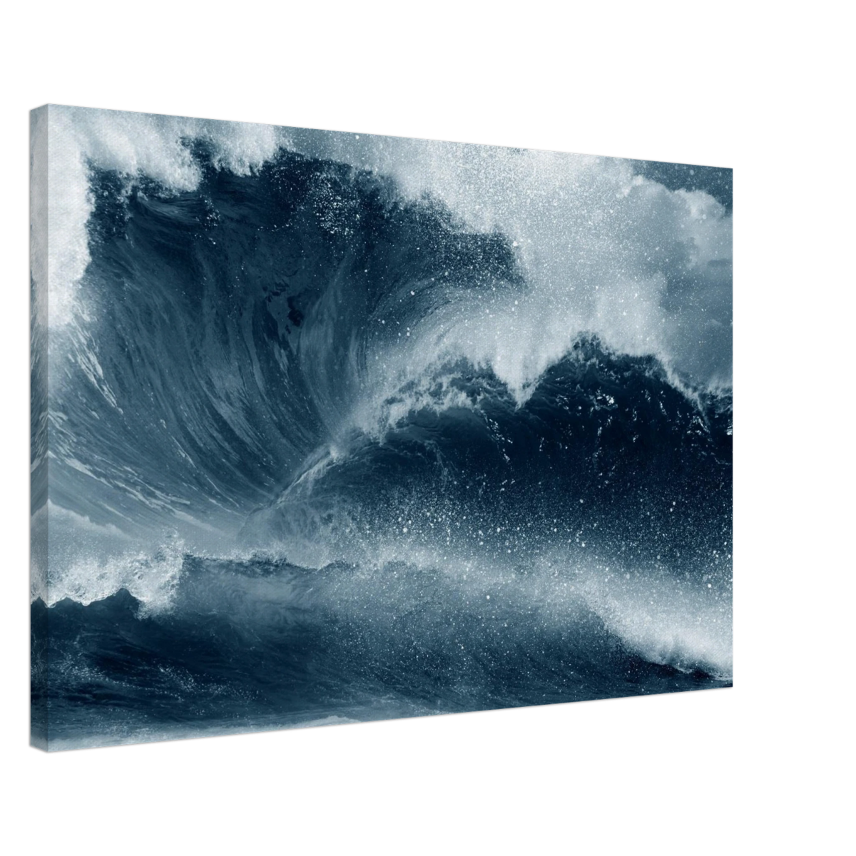 "Tempest Surge" – Monochrome Ocean Wave Wall Art Print - Canvas - 50x75 cm / 20x30″ - 