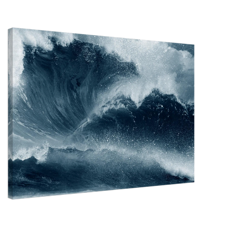 "Tempest Surge" – Monochrome Ocean Wave Wall Art Print - Canvas - 50x75 cm / 20x30″ - 