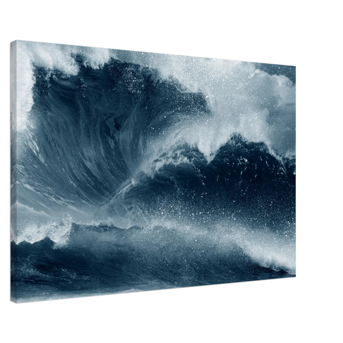 "Tempest Surge" – Monochrome Ocean Wave Wall Art Print - Canvas - 60x90 cm / 24x36″ - 