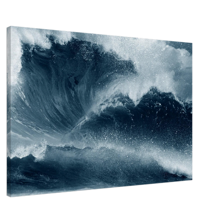 "Tempest Surge" – Monochrome Ocean Wave Wall Art Print - Canvas - 60x90 cm / 24x36″ - 