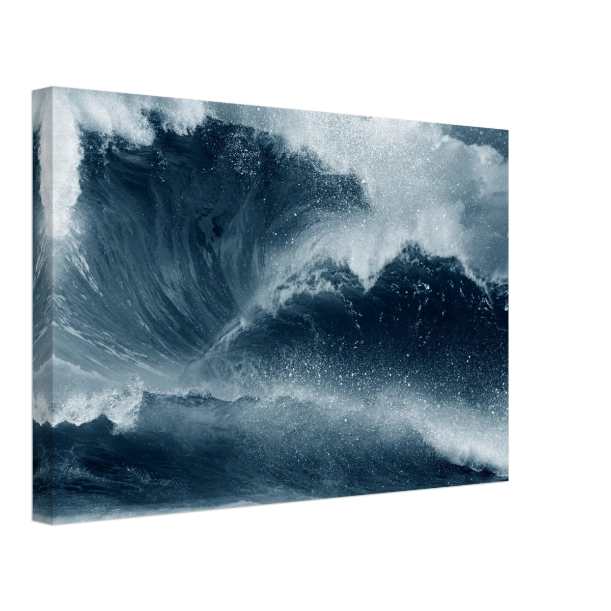 "Tempest Surge" – Monochrome Ocean Wave Wall Art Print - Canvas - 30x45 cm / 12x18″ - 