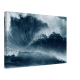 "Tempest Surge" – Monochrome Ocean Wave Wall Art Print - Canvas - 30x45 cm / 12x18″ - 