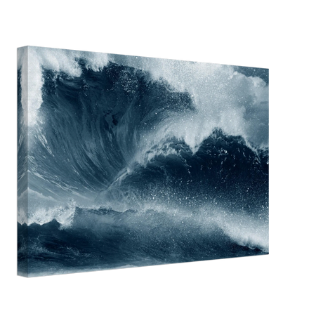 "Tempest Surge" – Monochrome Ocean Wave Wall Art Print - Canvas - 30x45 cm / 12x18″ - 